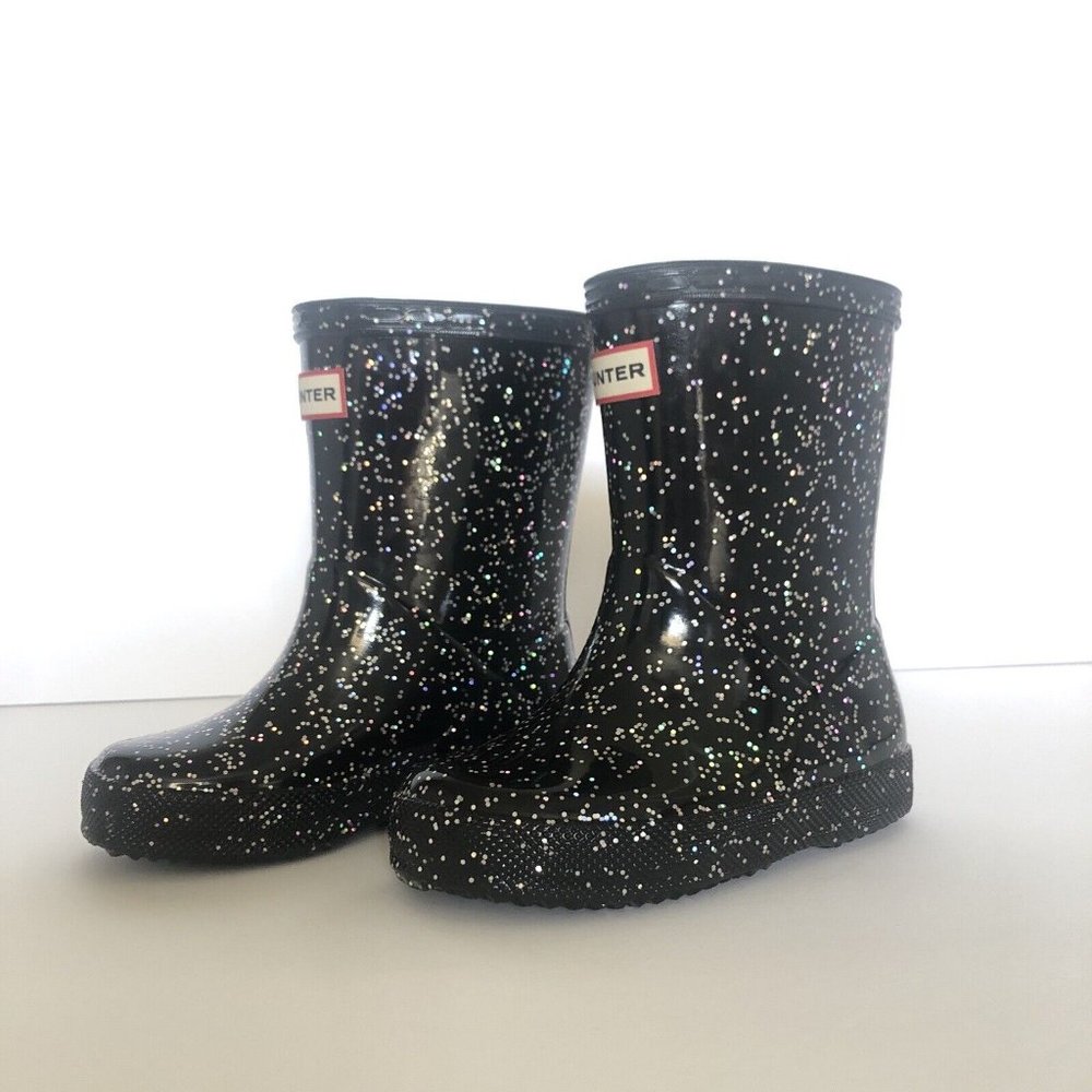 Hunter Kids First Classic Glitter Rainboots - US 1/UK 13